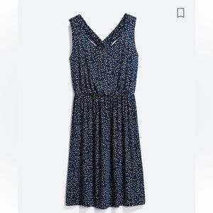 Kaileigh Navy Blue Polka Dot Dress
